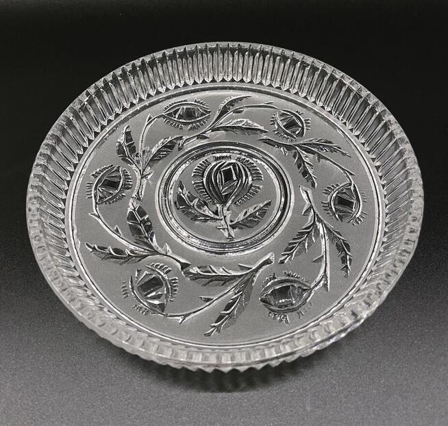 Kryształowe talerzyki deserowe Huta Ząbkowice PRL