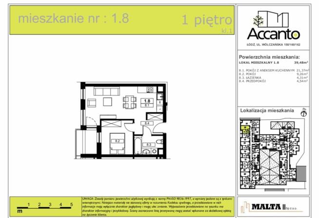 Nowoczesne mieszkanie 39,5 m² | Wólczańska 158 | garaż