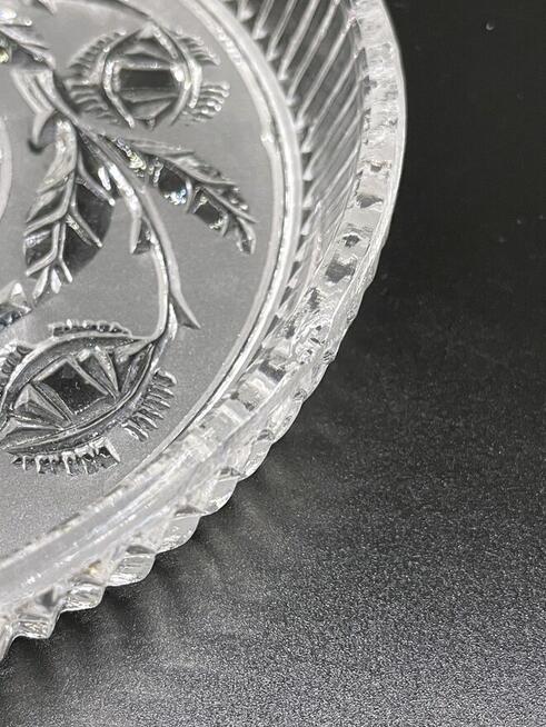Kryształowe talerzyki deserowe Huta Ząbkowice PRL