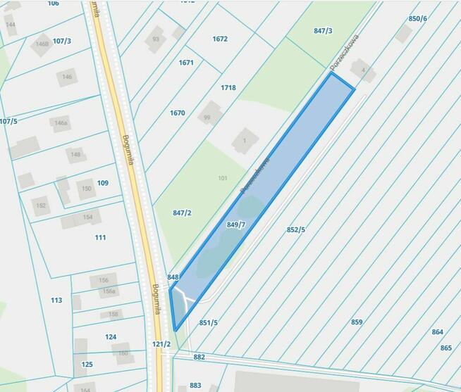 Działka przy ul. Bogumiła