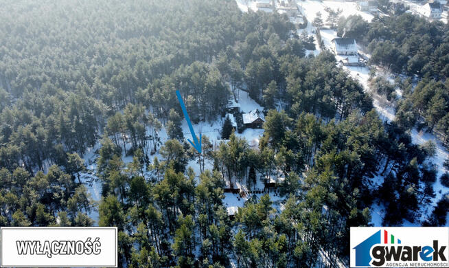 Działka z domkiem otoczona Lasem Przeń Bukowno