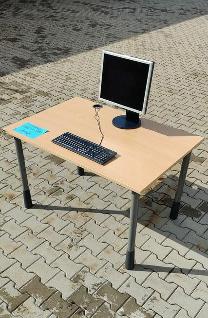 Biurko Kinarps 120 x 80, sosna, używane, FAKTURA VAT