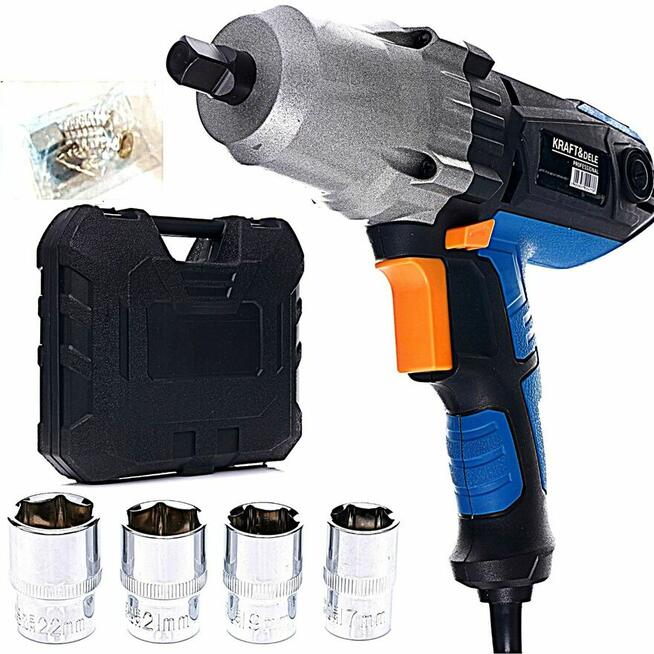 KLUCZ UDAROWY KRAFT&DELE Mocny 2200W 1/2 Walizka Nasadki