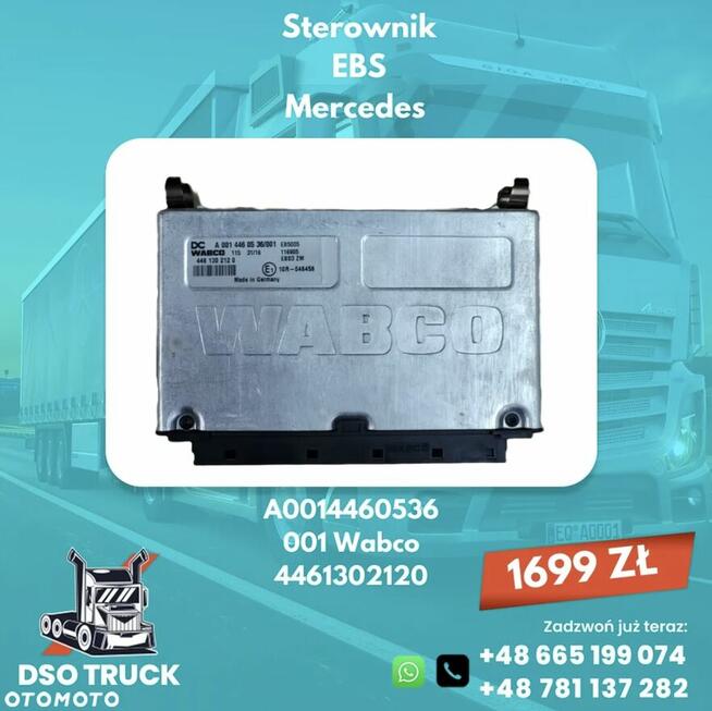 Sterownik EBS A0014460536 001 Wabco 4461302120 Mercedes