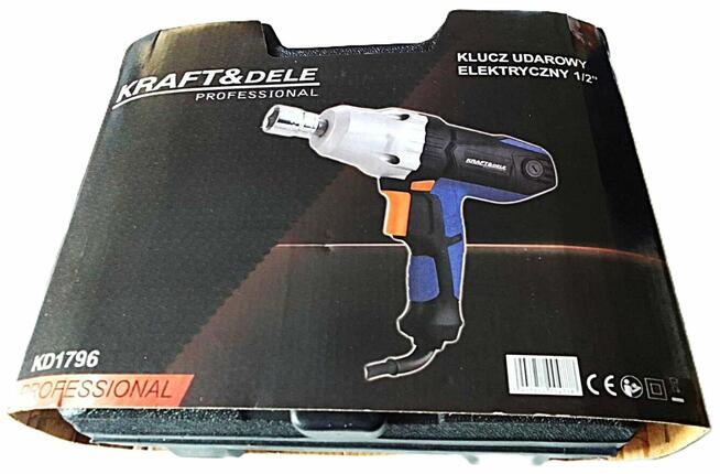 KLUCZ UDAROWY KRAFT&DELE Mocny 2200W 1/2 Walizka Nasadki