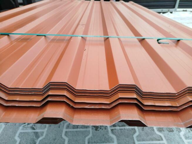Tanie blachy trapezowe - ceglasty kolor