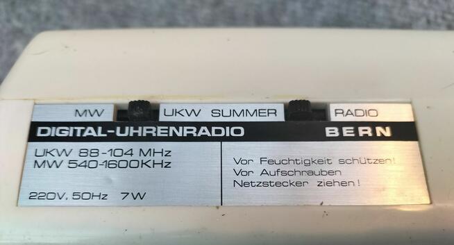 Zegar klapkowy radio BERN unikat vintage
