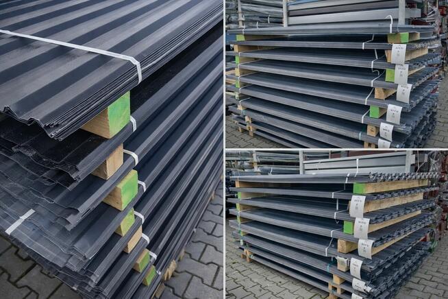 Blacha trapezowa T-18 grafit połysk / mat - promocyjna cena