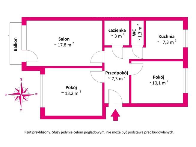 Przestronne i jasne 3-pokojowe mieszkanie