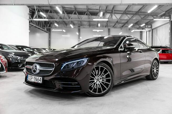 Mercedes S 560 560 4Matic Coupe. Salon Polska. Designo. AMG PLUS. Czerwień Rubinu.