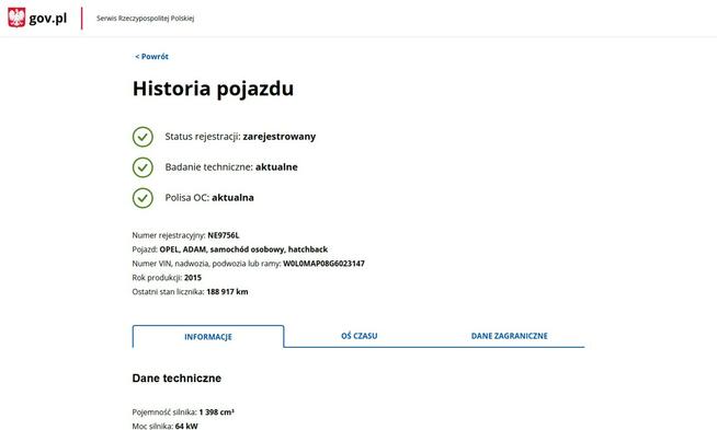 Opel Adam 1.4 Benzyna Zarejestrowany Ubezpieczony