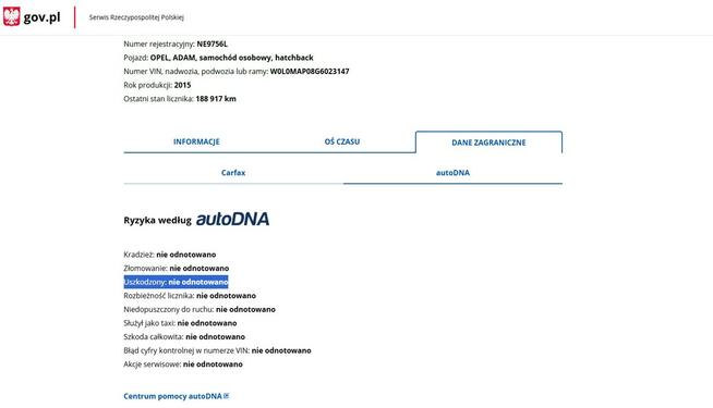 Opel Adam 1.4 Benzyna Zarejestrowany Ubezpieczony