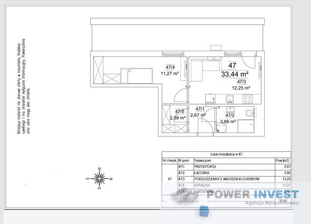 2-pokojowe mieszkanie z dużym balkonem