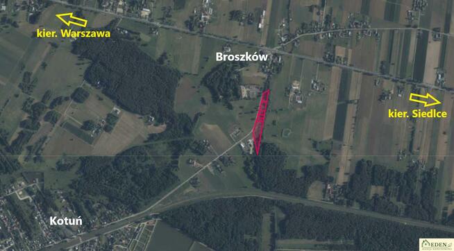 Działka budowlana Broszków gm. Kotuń, Południowa