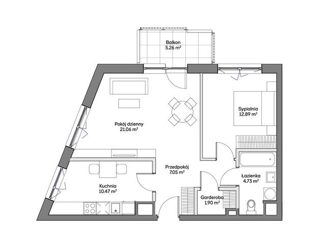 Mieszkanie 2 pokojowe z balkonem | Gocław