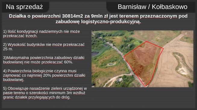 Kołbaskowo podzabudowę logistyczno-produkcyjną