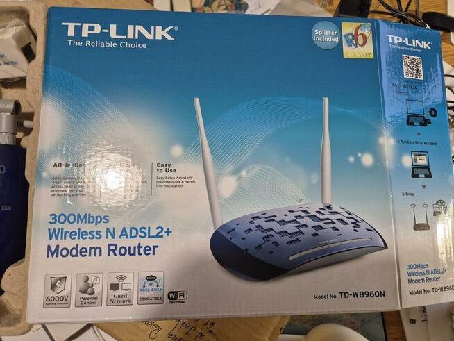 Bezprzewodowy router/modem ADSL2+, standard N, 300Mb/s