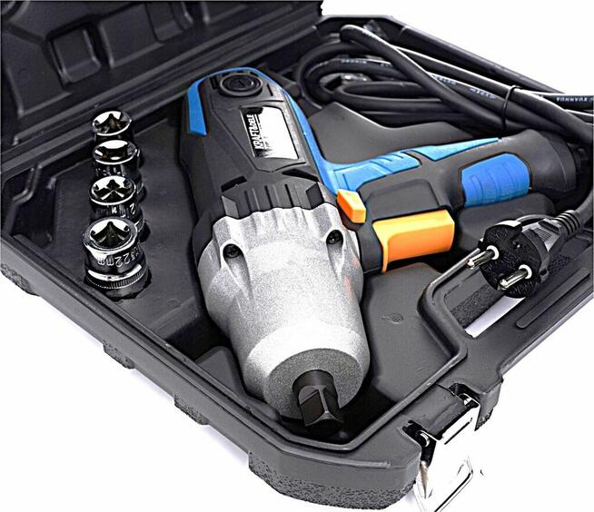 KLUCZ UDAROWY KRAFT&DELE Mocny 2200W 1/2 Walizka Nasadki