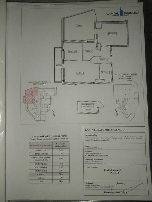 Sprzedam mieszkanie /74 m²/ VI piętro/ taras+balkon
