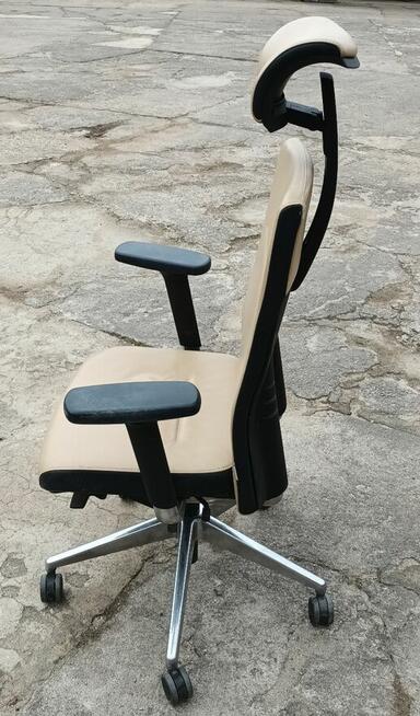 Fotel gabinetowy PROFIM 12SL,używany, skóra, FAKTURA VAT