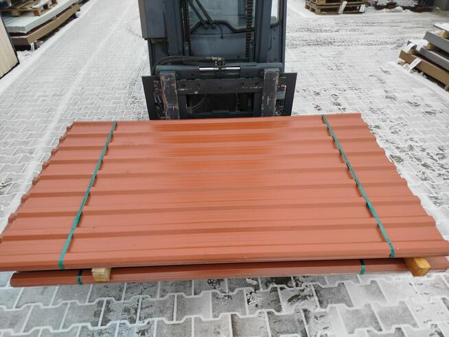 Tanie blachy trapezowe - ceglasty kolor