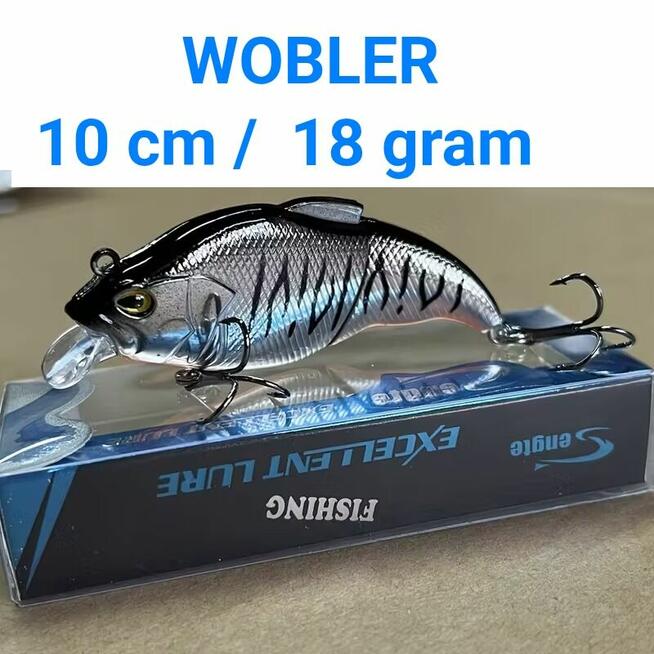 Wobler 10 cm 18 g 2x kotwica 4 wzory