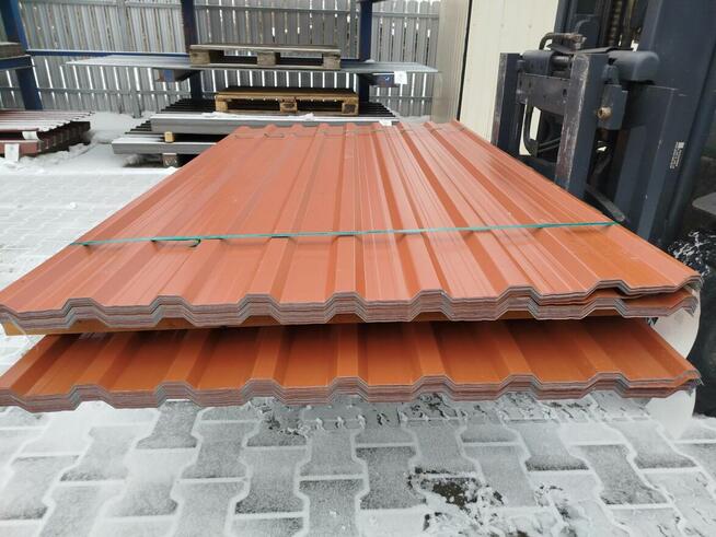 Tanie blachy trapezowe - ceglasty kolor