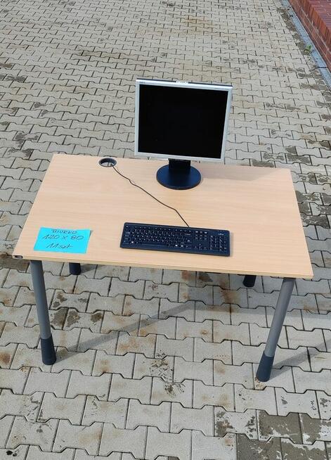 Biurko Kinarps 120 x 80, sosna, używane, FAKTURA VAT