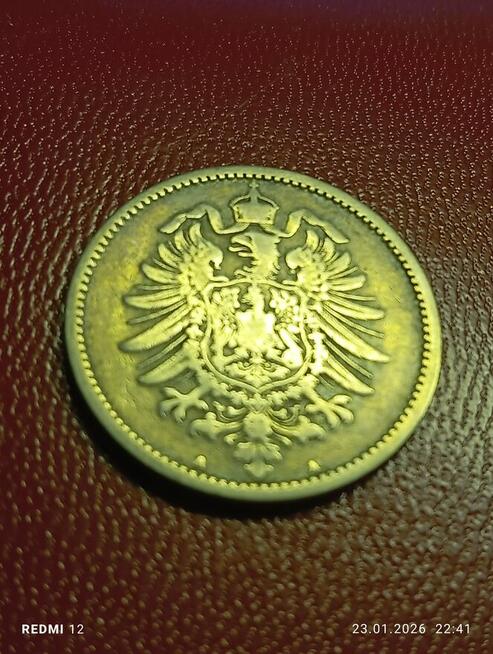 Niemiecka srebrna moneta 1 Marka z 1875 r.