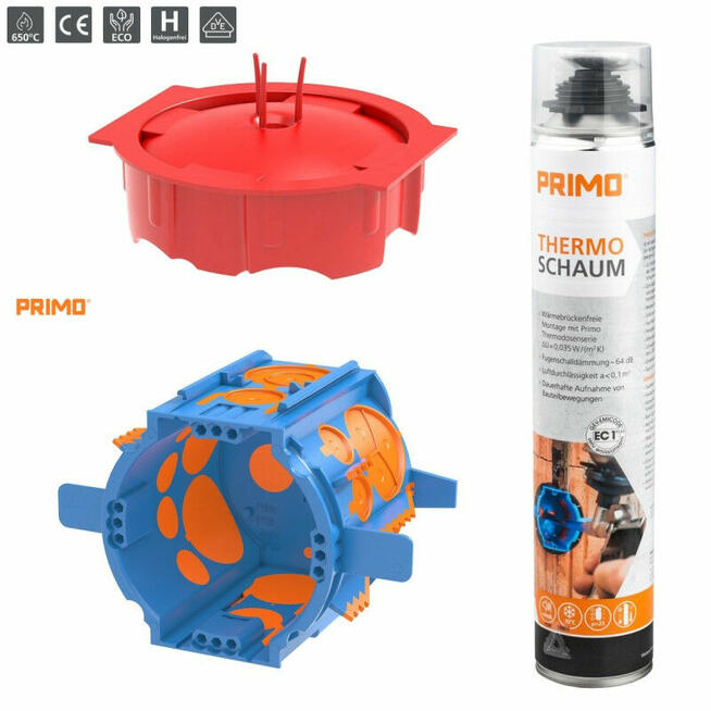 Elektro-instalacyjne puszki termiczne. Podtynkowe.