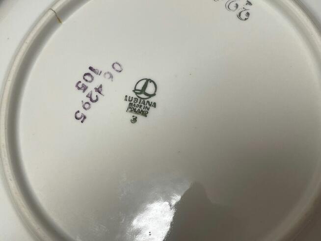 PRL stare talerze deserowe talerz Lubiana