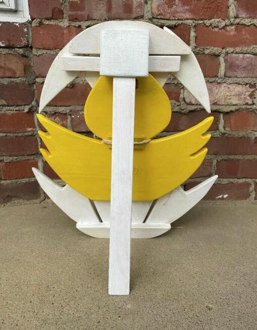 Zając / królik wielkanocny - drewniana ozdoba