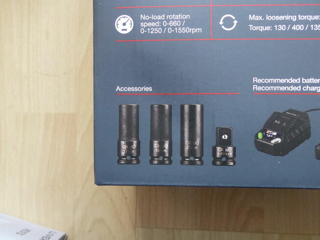 Nieużywany klucz udarowy do kół PARKSIDE PERFORMANCE 1898 Nm