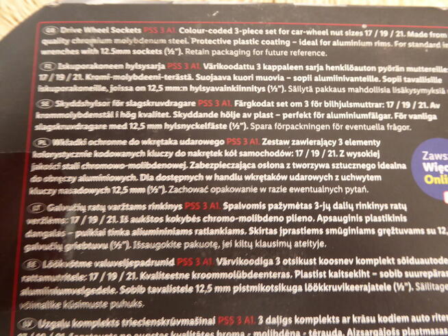 Nieużywany klucz udarowy do kół PARKSIDE PERFORMANCE 1898 Nm