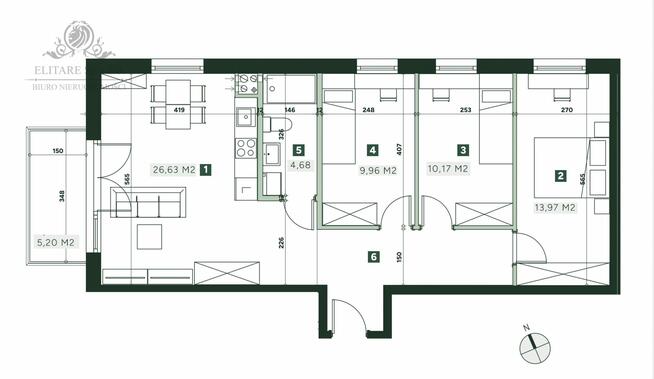Mieszkanie 4pok. o pow 74,99m2 z balkonem/ Żerniki Strachowicka