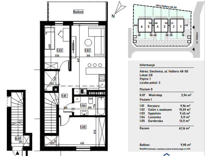 Piękne 3pokojowe mieszkanie z balkonem w spokojnej okolicy