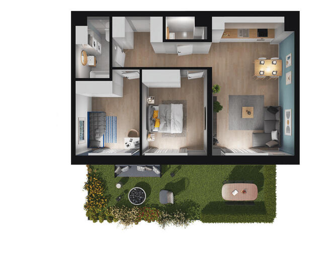 Piękne mieszkanie 3pokojowe z ogródkiem w zielonej i spokojnej okolicy