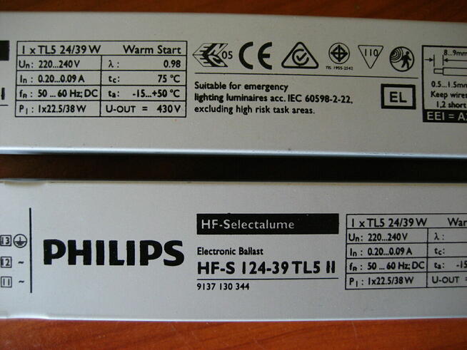 Statecznik Philips HF-S 124-39 TL5 II 220-240V 2 sztuki!