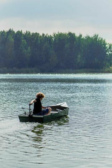 Łódka Łódź Wędkarska Składana Wiosłowa Motorowa Silnik Elekt