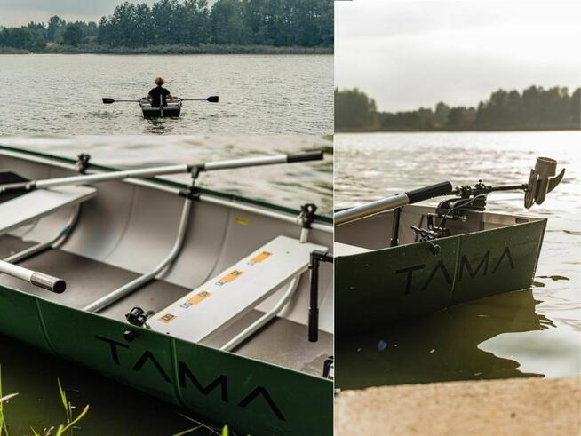 Łódka Łódź Wędkarska Składana Wiosłowa Motorowa Silnik Elekt