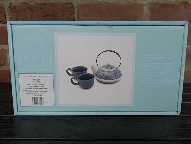 Zestaw do parzenia herbaty/kawy: imbryk + dwie filiżanki