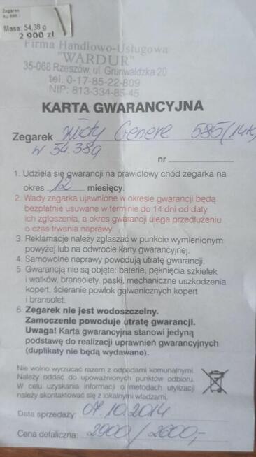 Zegarek marki GENEVE