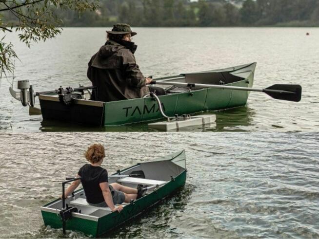 Łódka Łódź Wędkarska Składana Wiosłowa Motorowa Silnik Elekt