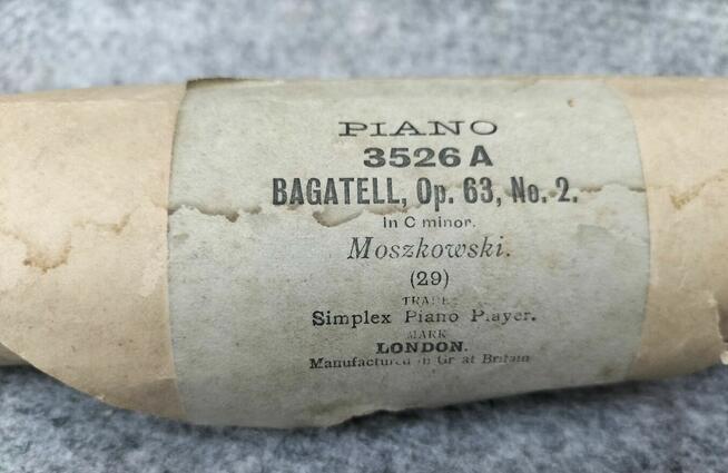 Rolka do pianoli Simplex Bagatell Moszkowski
