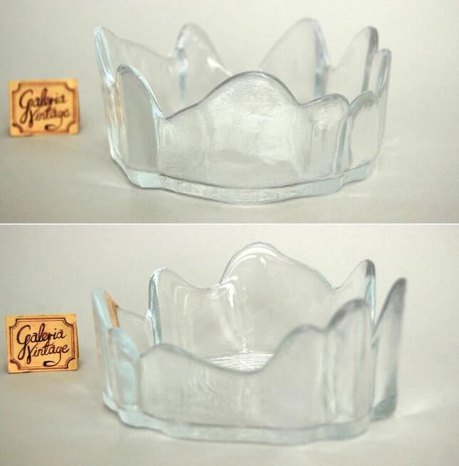 Kryształ miska pień drzewa vintage design B. Edenfalk Skruf