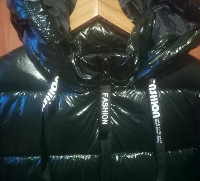 Kurtka damska zimowa pikowana r.M/L butelkowa zieleń