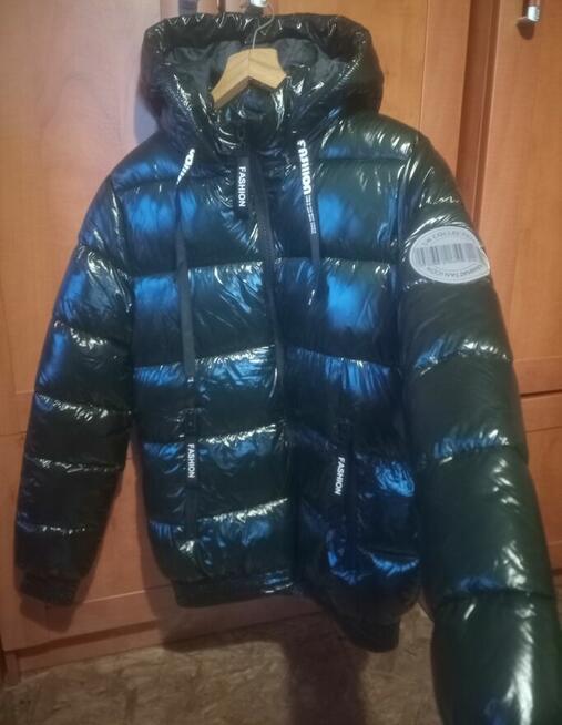 Kurtka damska zimowa pikowana r.M/L butelkowa zieleń