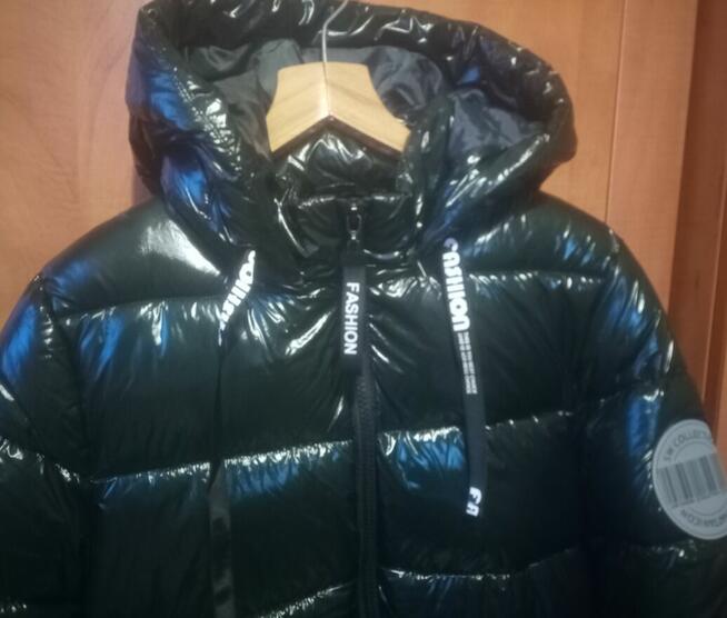 Kurtka damska zimowa pikowana r.M/L butelkowa zieleń