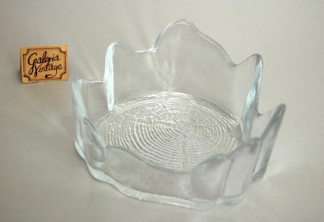 Kryształ miska pień drzewa vintage design B. Edenfalk Skruf