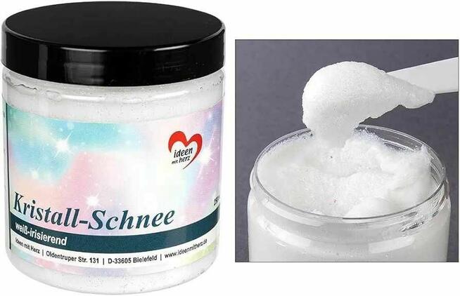 Kryształowy sztuczny śnieg biały dekoracyjna pasta